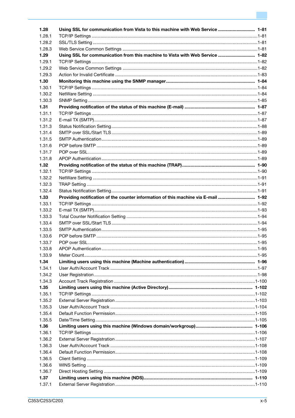 Konica Minolta bizhub C353 User Manual | Page 6 / 220