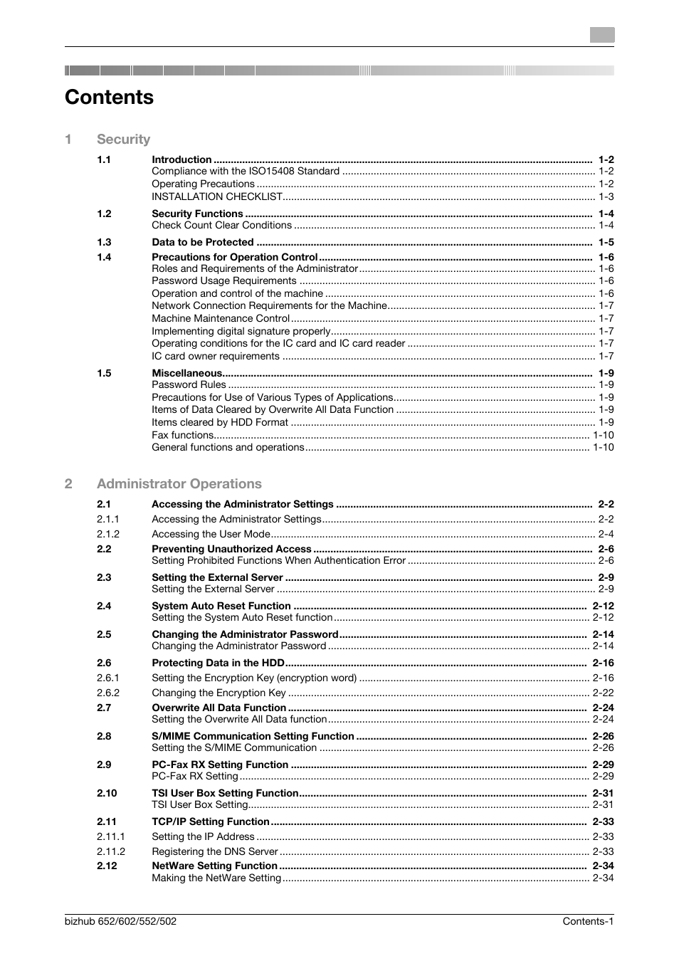 Konica Minolta bizhub 652 User Manual | Page 2 / 56