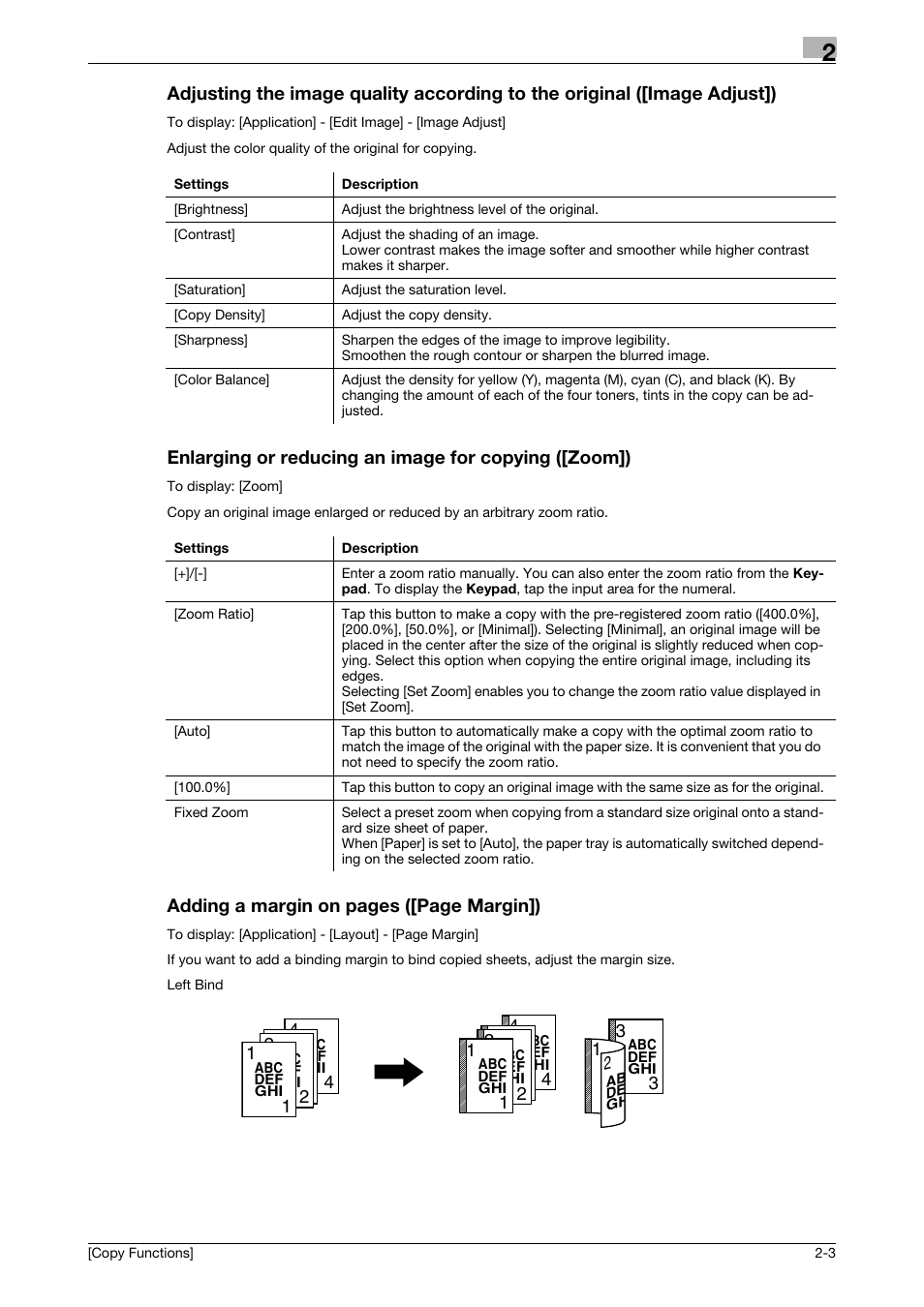 Adding a margin on pages ([page margin]) | Konica Minolta bizhub C3350 User Manual | Page 14 / 30