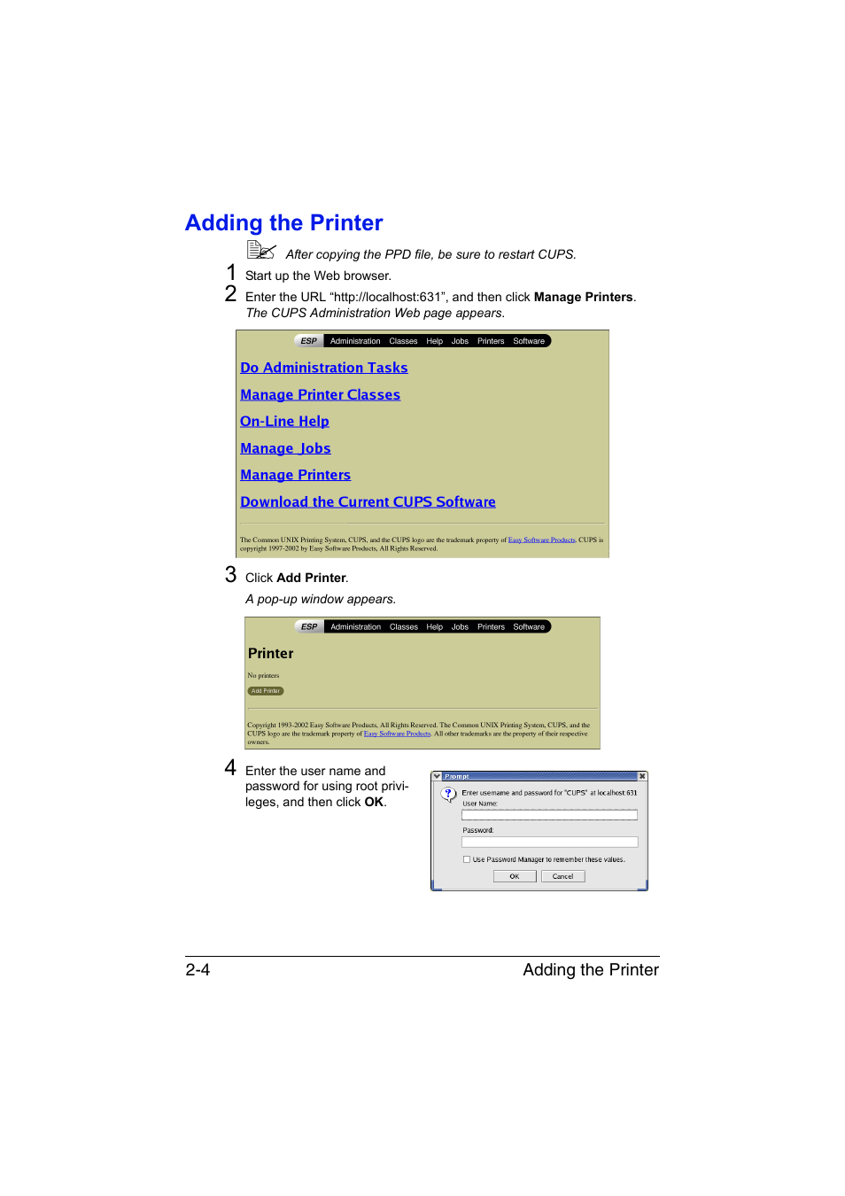 Adding the printer, Adding the printer -4 | Konica Minolta magicolor 1650EN User Manual | Page 109 / 317
