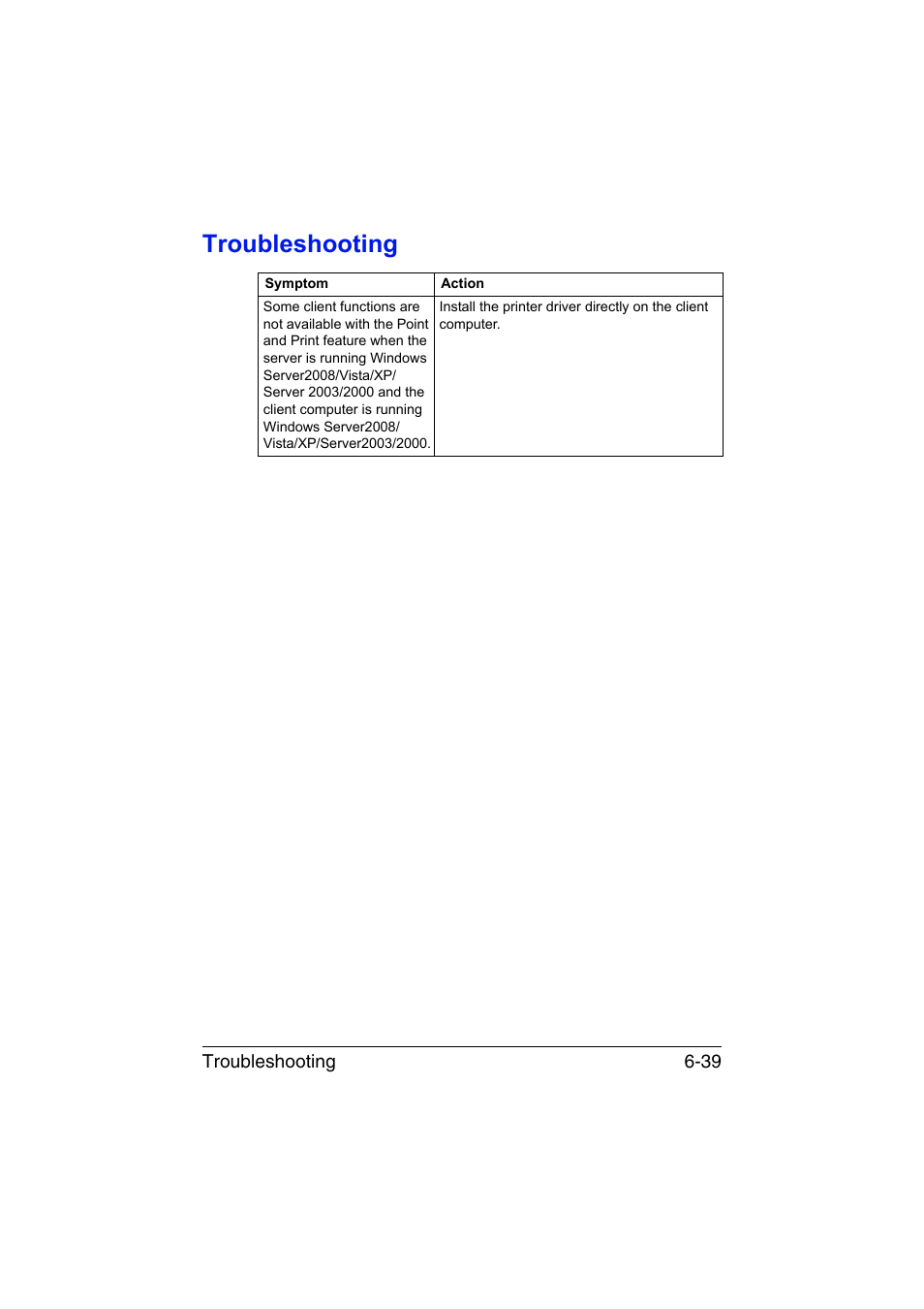 Troubleshooting, Troubleshooting -39 | Konica Minolta magicolor 1650EN User Manual | Page 184 / 317
