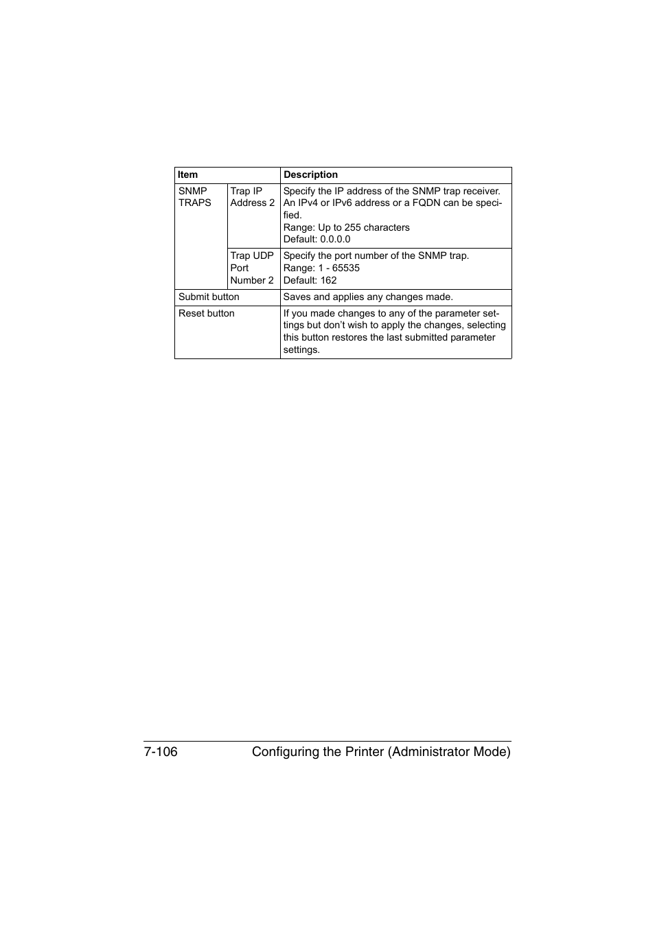 Configuring the printer (administrator mode) 7-106 | Konica Minolta magicolor 1650EN User Manual | Page 291 / 317