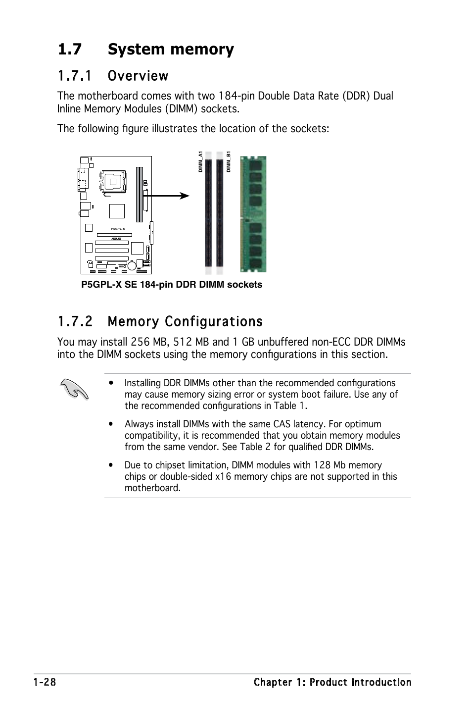 1 overview | Asus P5GPL-X SE User Manual | Page 28 / 94
