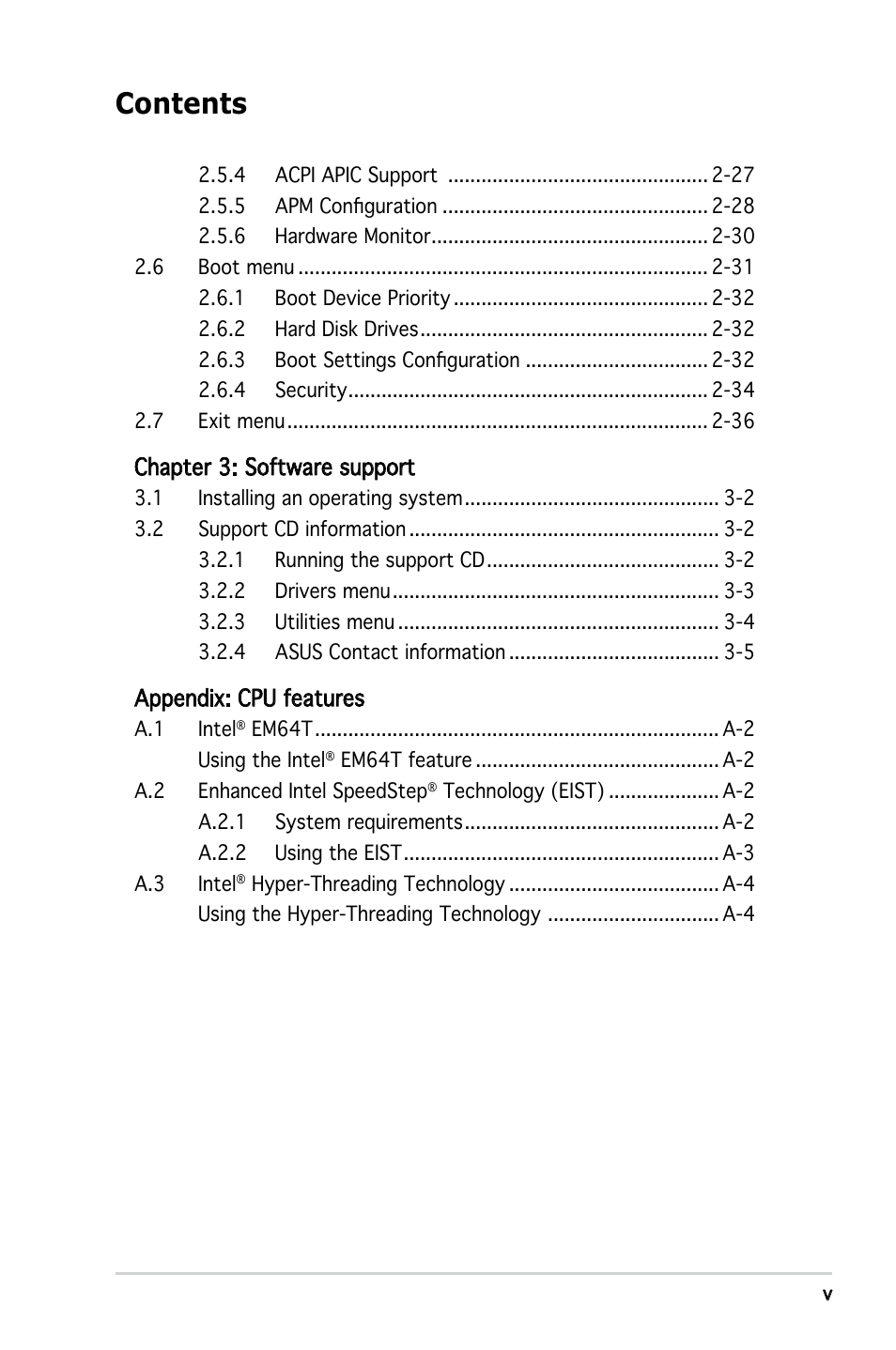 Asus P5GPL-X SE User Manual | Page 5 / 94