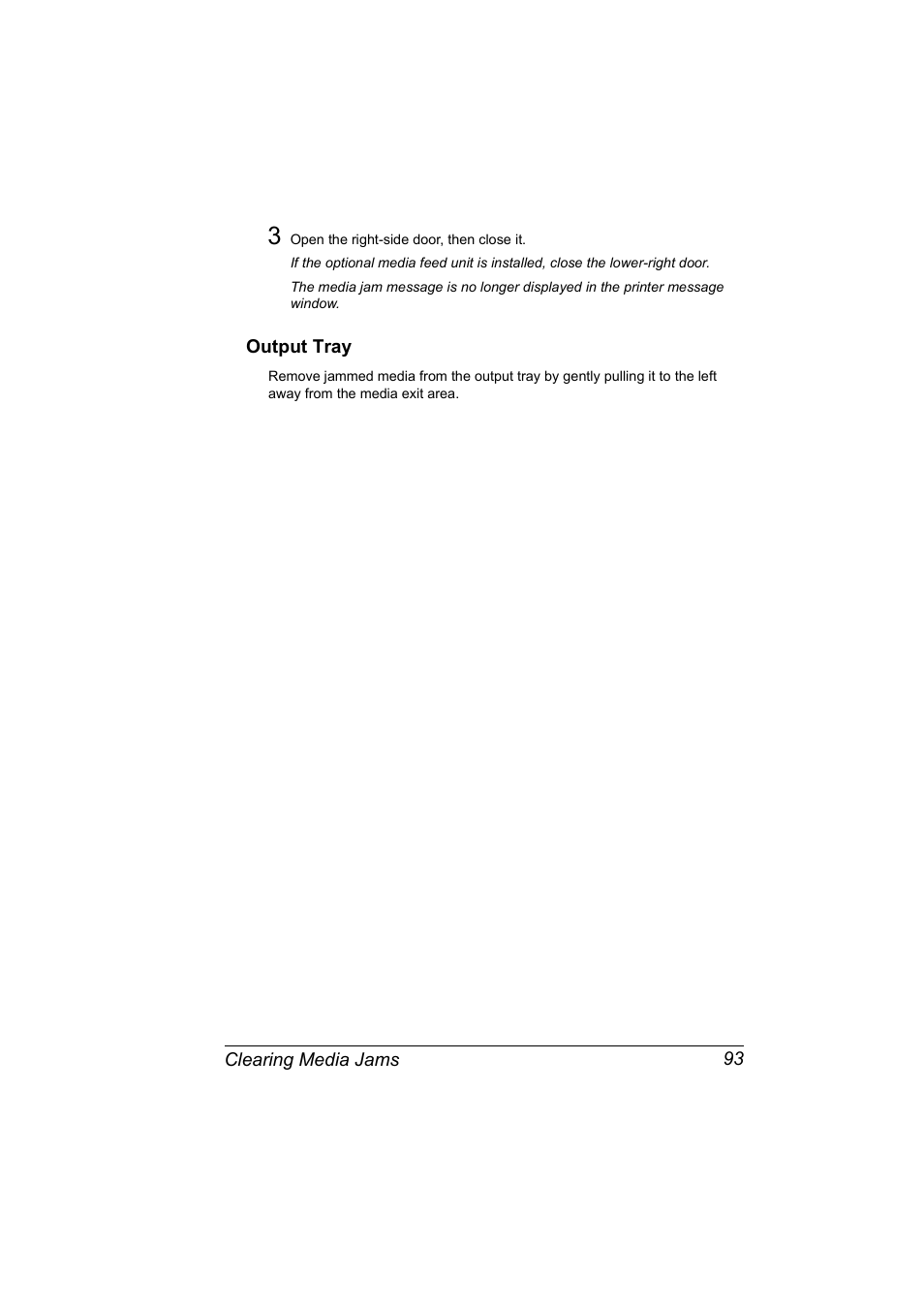 Output tray, Output tray 93 | Konica Minolta MAGICOLOR 2300 User Manual | Page 103 / 182