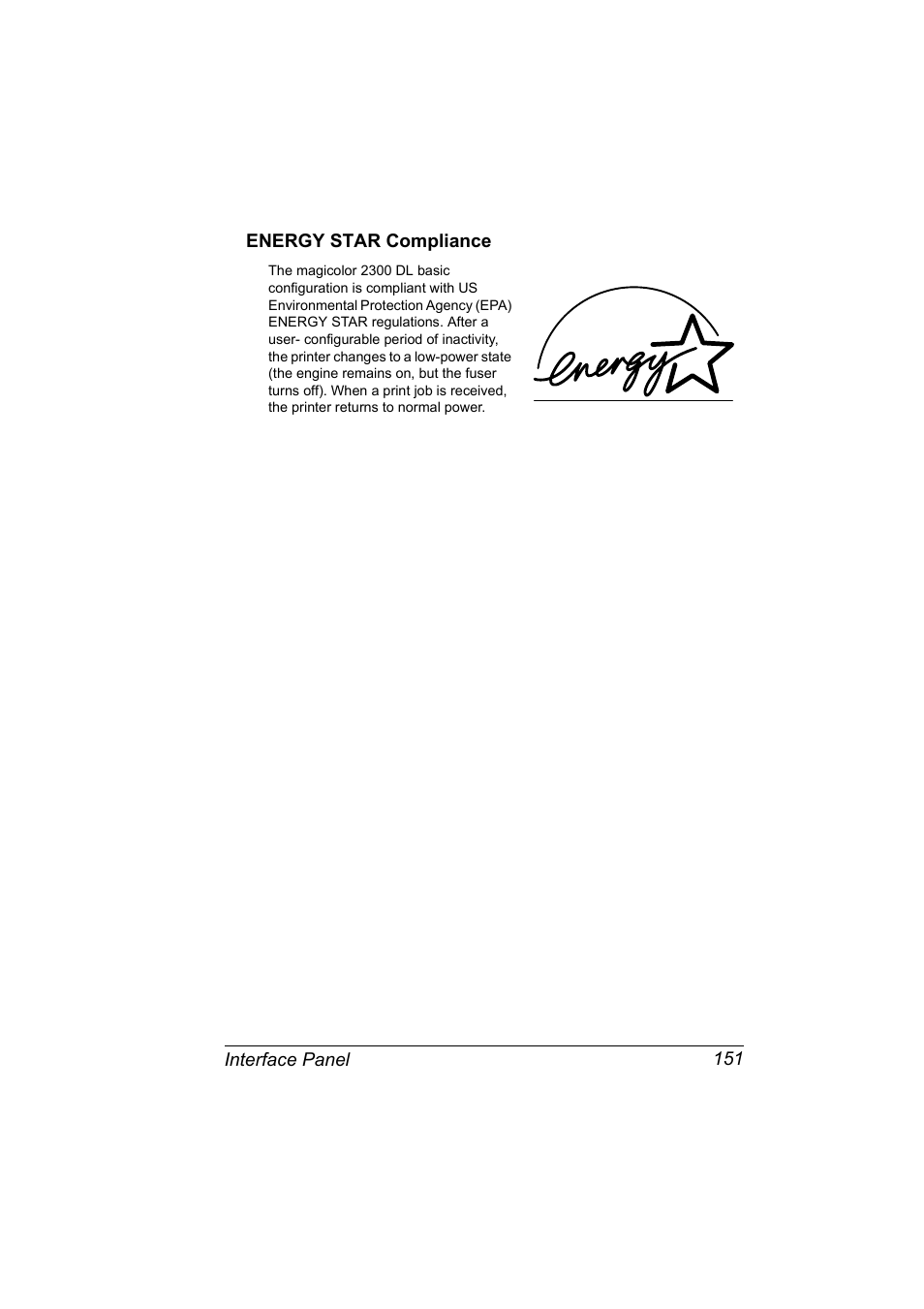 Energy star compliance, Energy star compliance 151 | Konica Minolta MAGICOLOR 2300 User Manual | Page 161 / 182