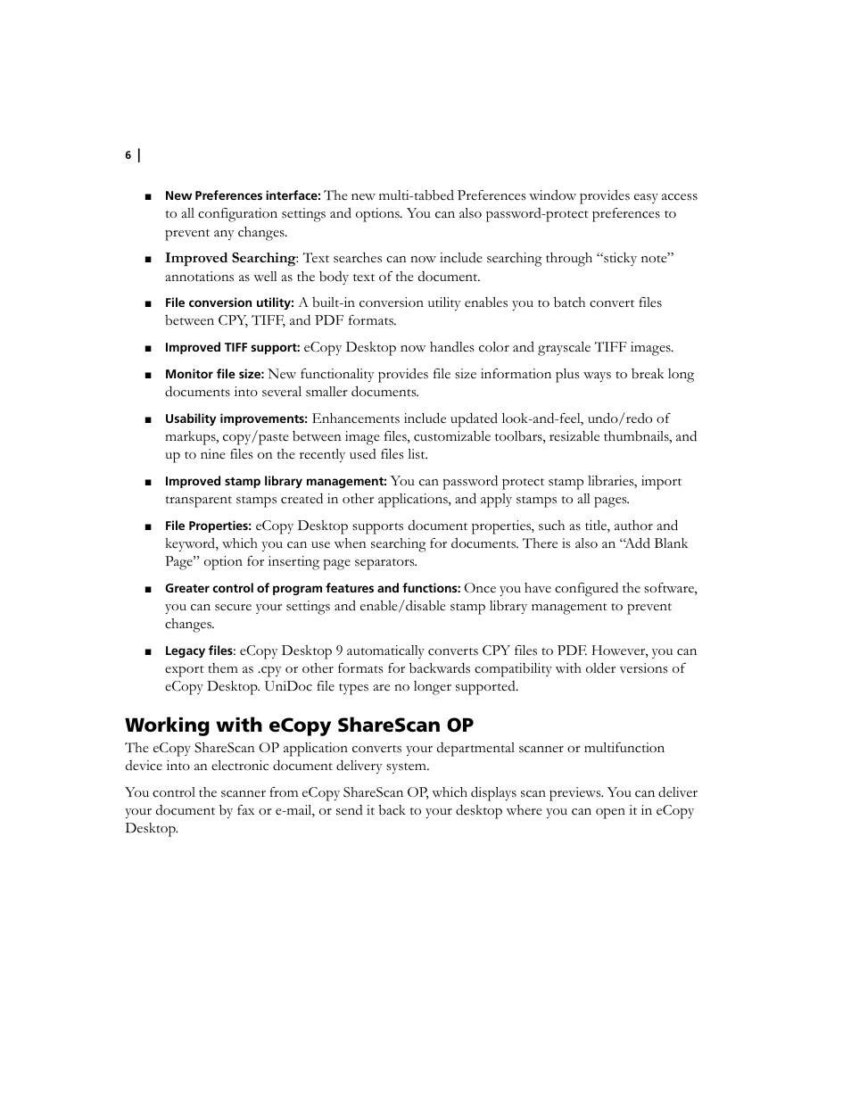 Working with ecopy sharescan op | Konica Minolta eCopy User Manual | Page 10 / 34