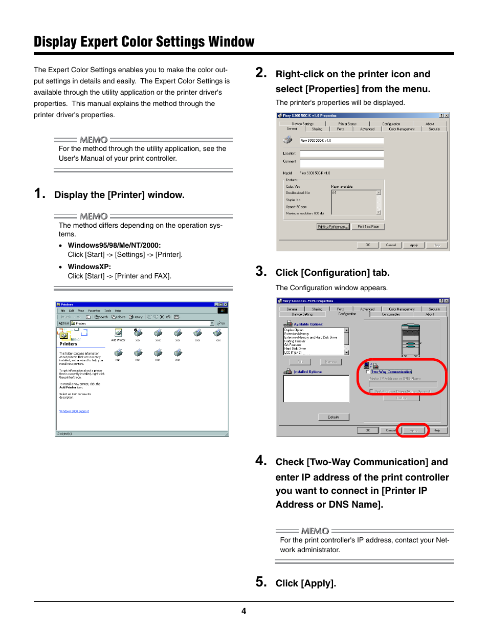 Display expert color settings window | Konica Minolta bizhub PRO C500 User Manual | Page 4 / 14