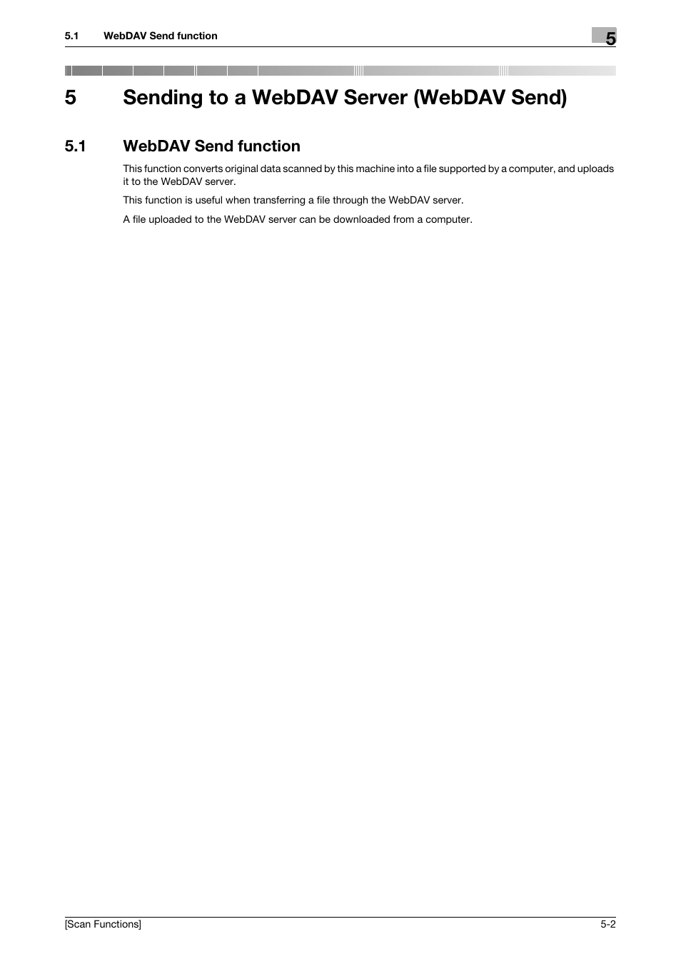 5 sending to a webdav server (webdav send), 1 webdav send function, Sending to a webdav server (webdav send) | Webdav send function -2, 5sending to a webdav server (webdav send) | Konica Minolta bizhub 4750 User Manual | Page 57 / 102
