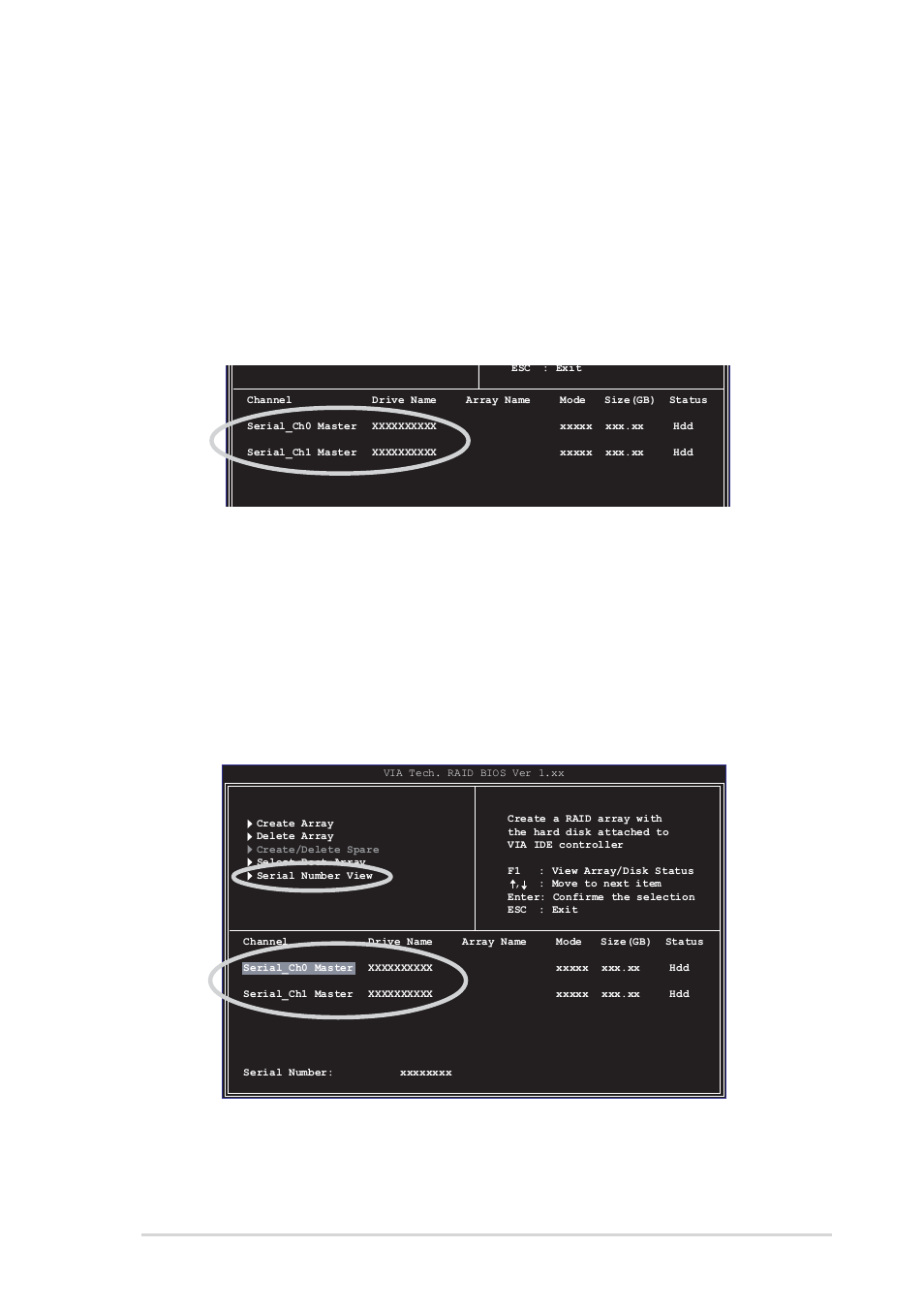 6 serial number view, 5 select boot array, Asus k8v se deluxe motherboard 5-31 | Asus K8V SE User Manual | Page 137 / 140