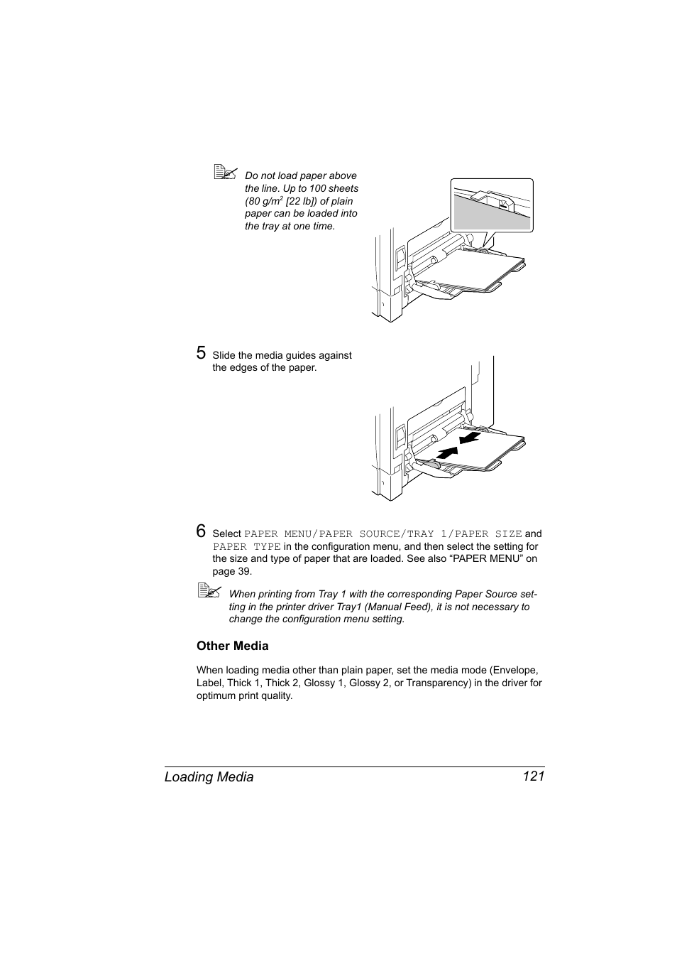 Other media, Other media 121 | Konica Minolta magicolor 5650 User Manual | Page 135 / 302