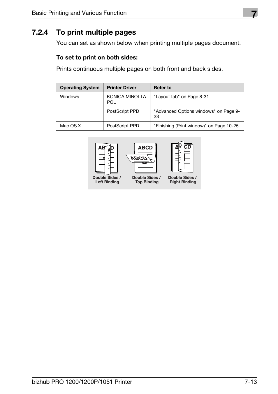 To set to print on both sides, 4 to print multiple pages | Konica Minolta bizhub PRO 1051 User Manual | Page 110 / 355