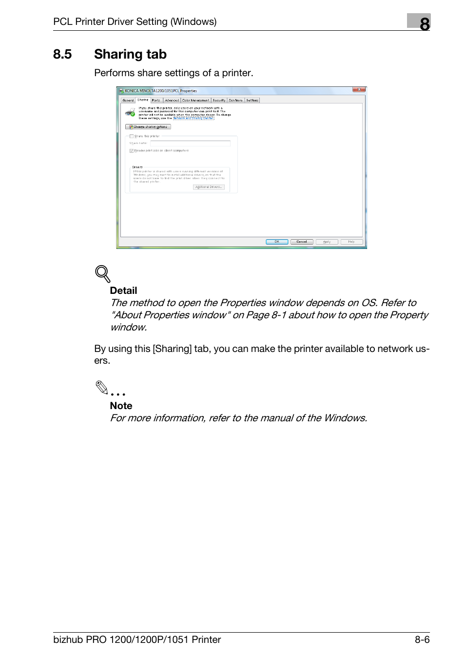 5 sharing tab, Sharing tab -6 | Konica Minolta bizhub PRO 1051 User Manual | Page 137 / 355