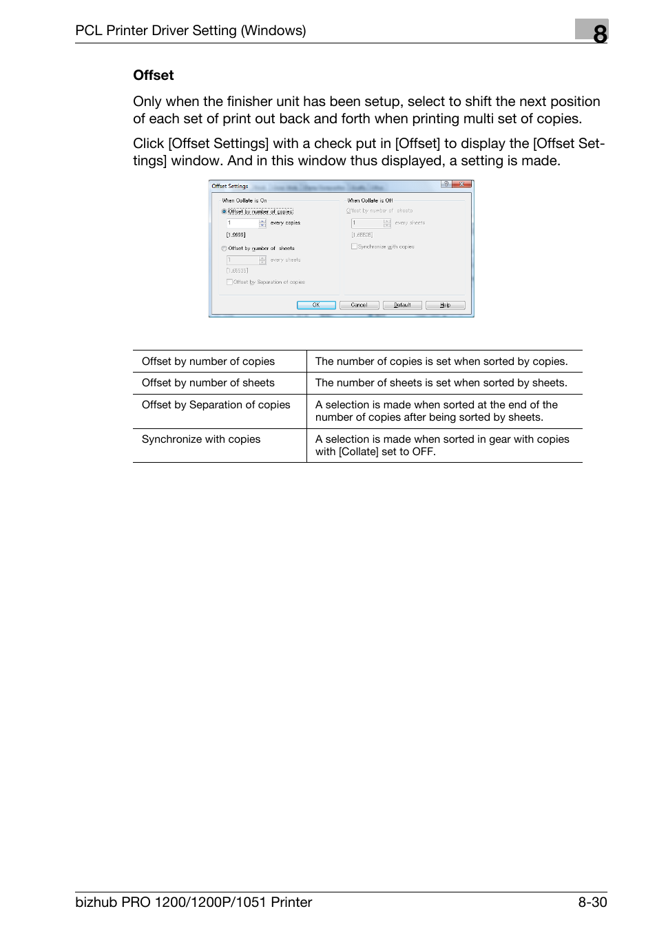 Offset | Konica Minolta bizhub PRO 1051 User Manual | Page 161 / 355