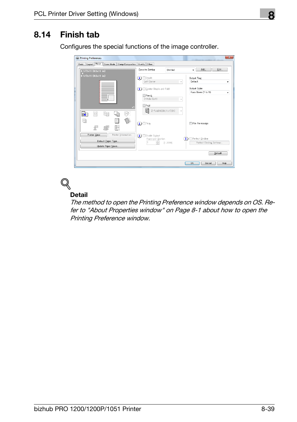 14 finish tab, Finish tab -39 | Konica Minolta bizhub PRO 1051 User Manual | Page 170 / 355