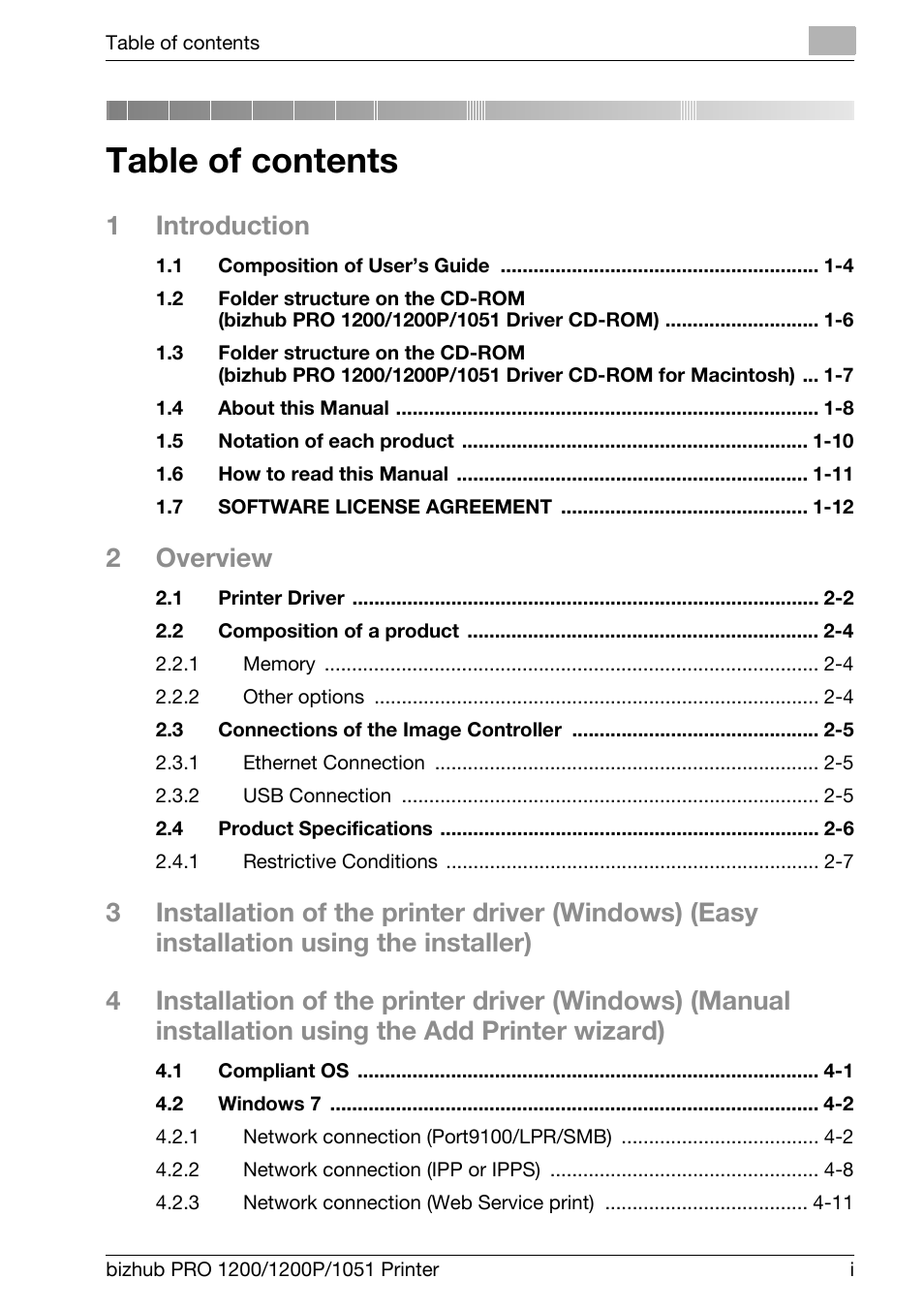 Konica Minolta bizhub PRO 1051 User Manual | Page 2 / 355