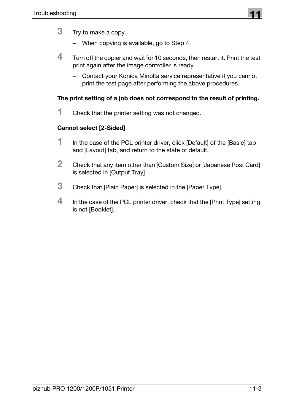 Cannot select [2-sided | Konica Minolta bizhub PRO 1051 User Manual | Page 291 / 355