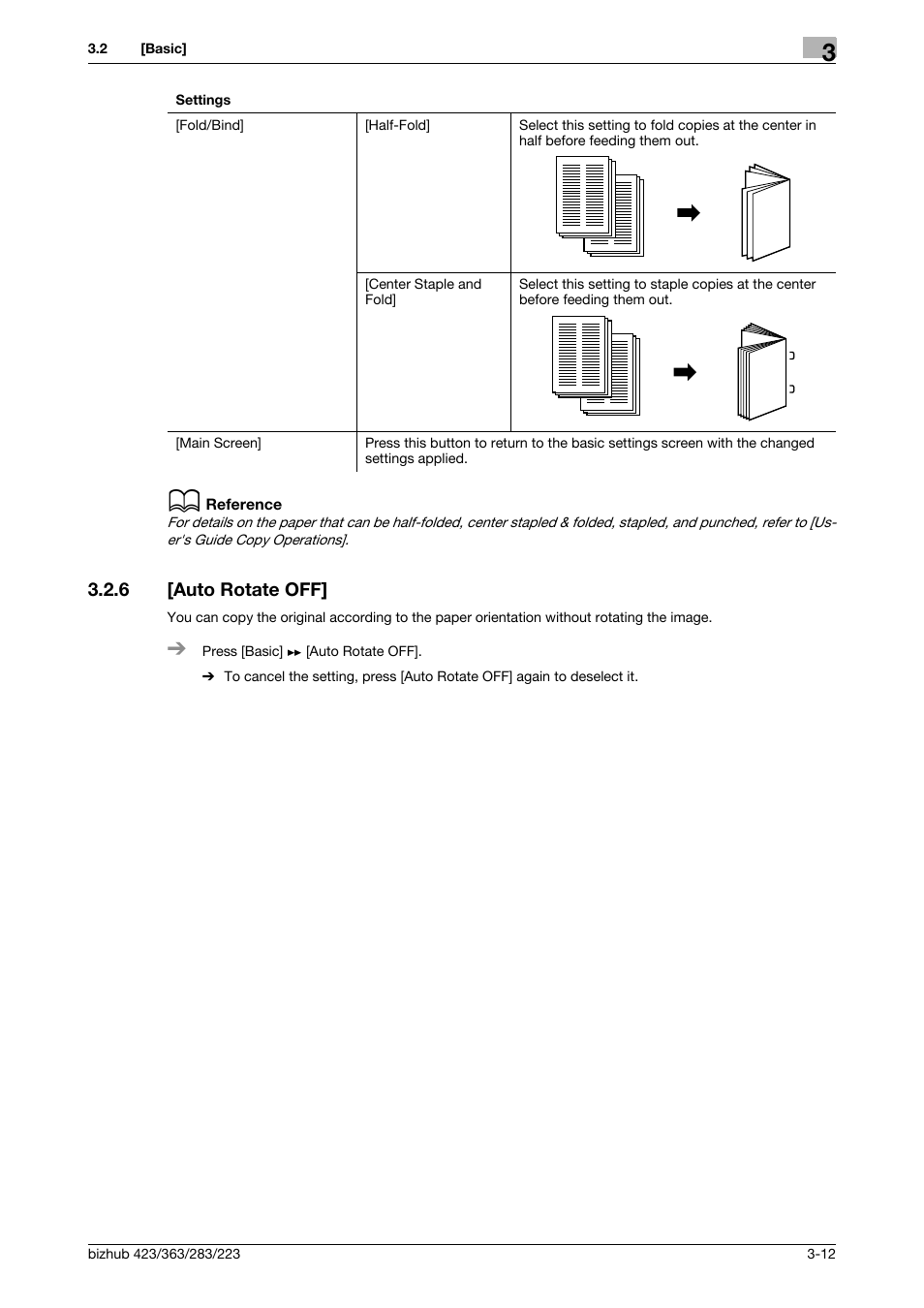 6 [auto rotate off, Auto rotate off] -12, P. 3-12 | Konica Minolta BIZHUB 223 User Manual | Page 33 / 60