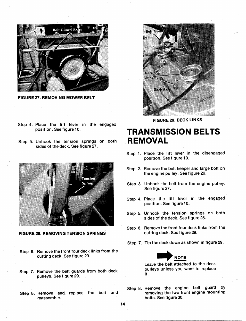 Transmission belts removal | Asus 136-480A User Manual | Page 14 / 34