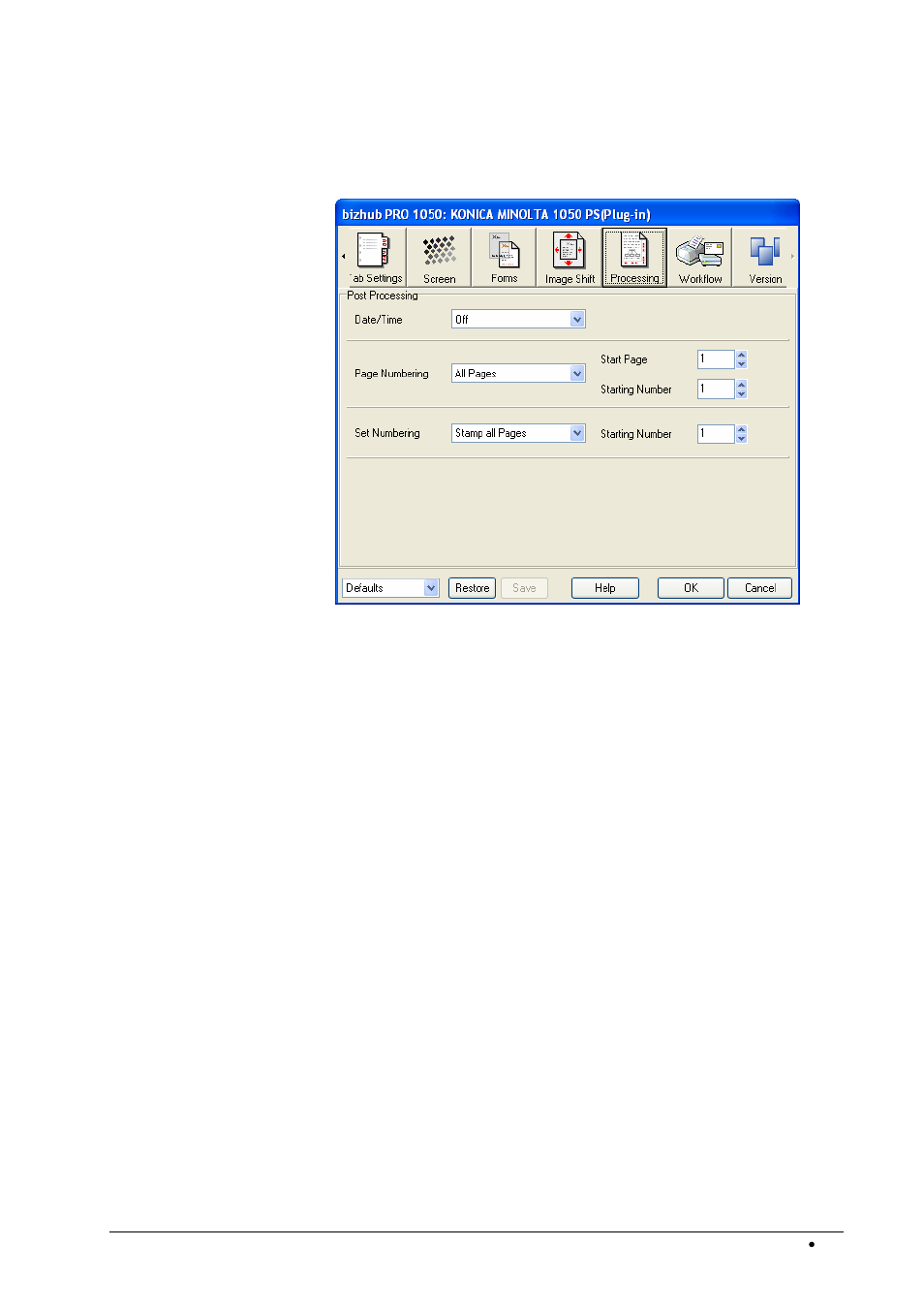 Post processing | Konica Minolta bizhub PRO 1050P User Manual | Page 51 / 88