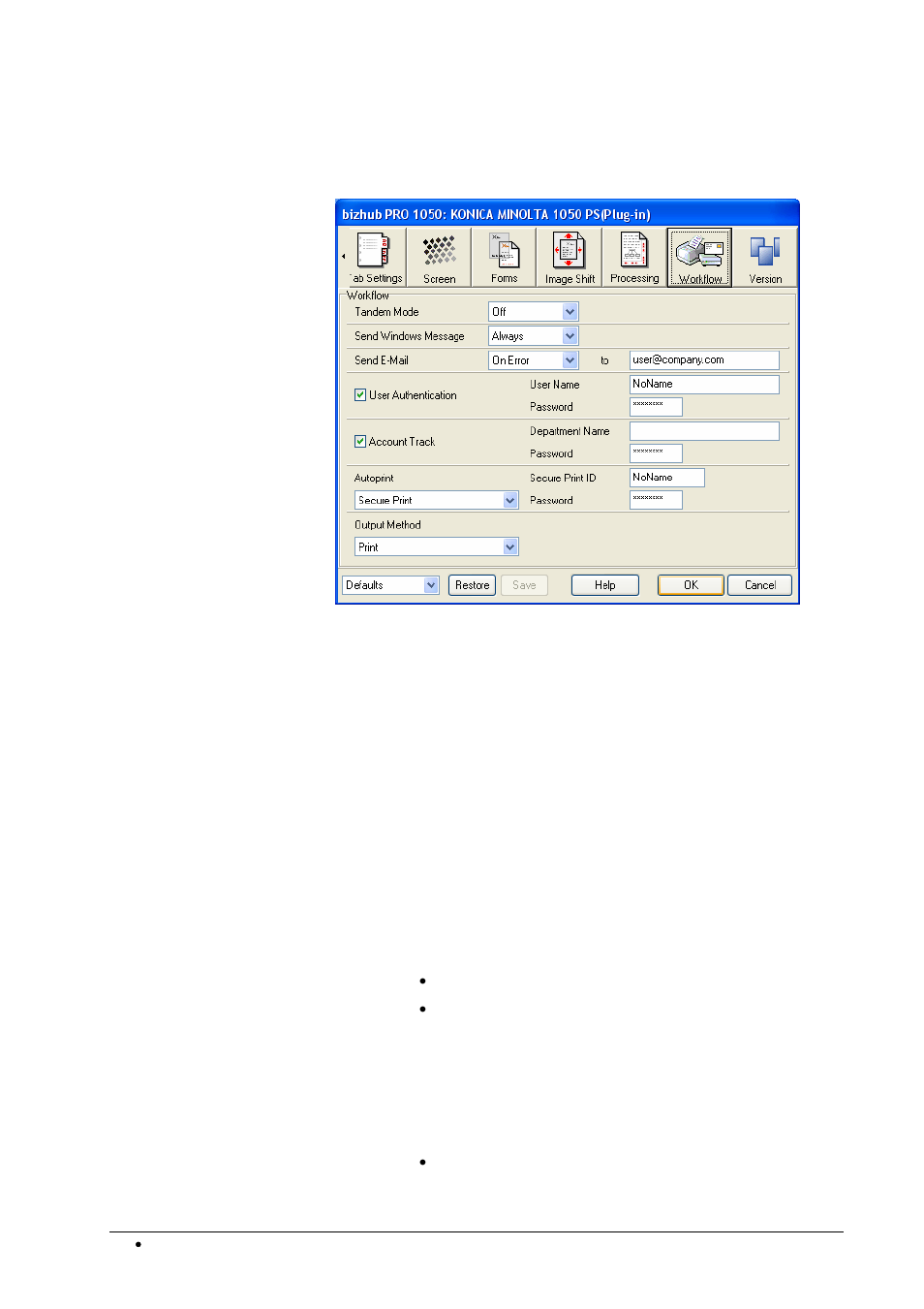 Workflow | Konica Minolta bizhub PRO 1050P User Manual | Page 52 / 88