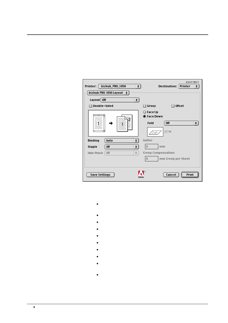 Printer driver plug-in | Konica Minolta bizhub PRO 1050P User Manual | Page 74 / 88