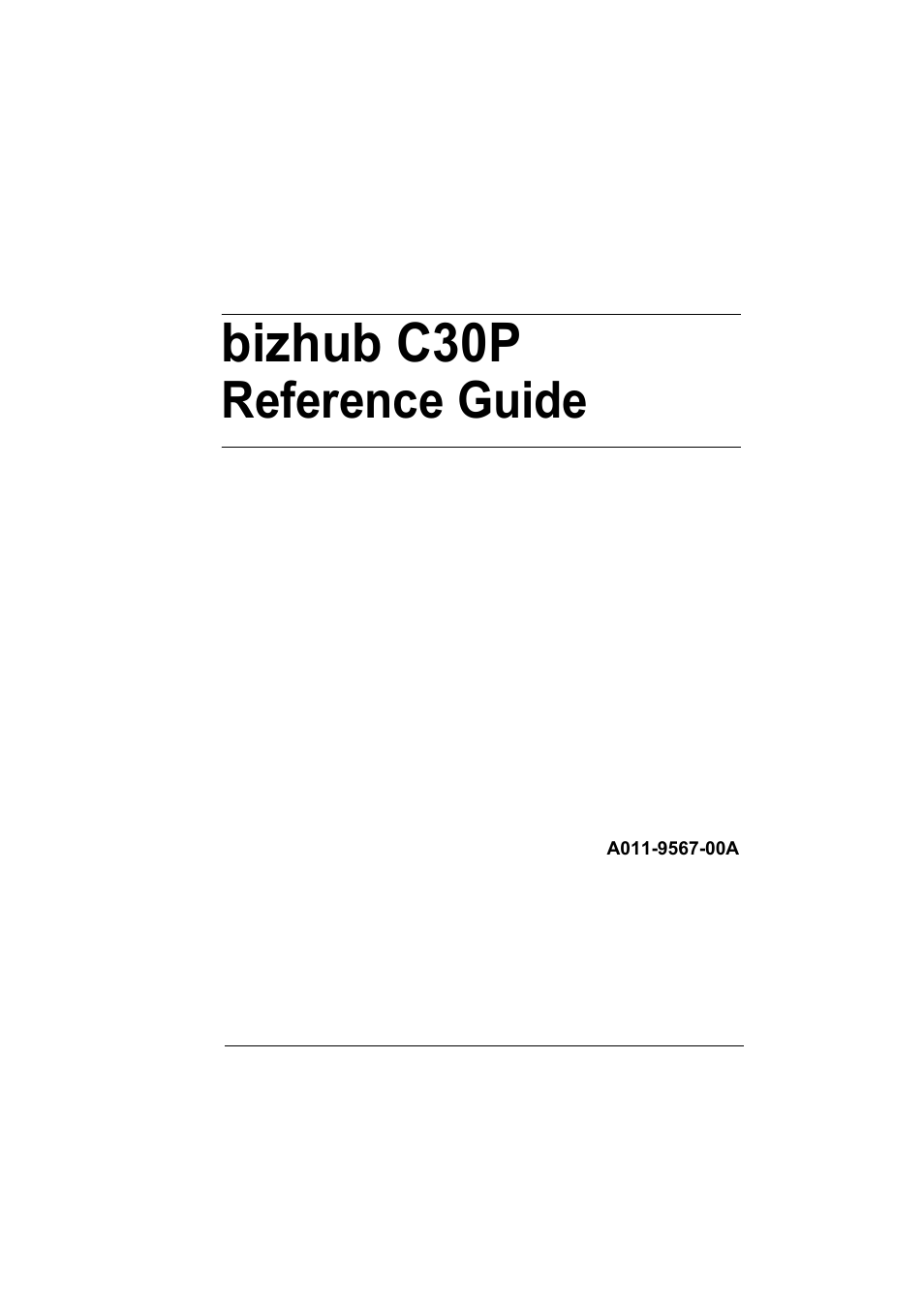 Konica Minolta BIZHUB C30P User Manual | 292 pages