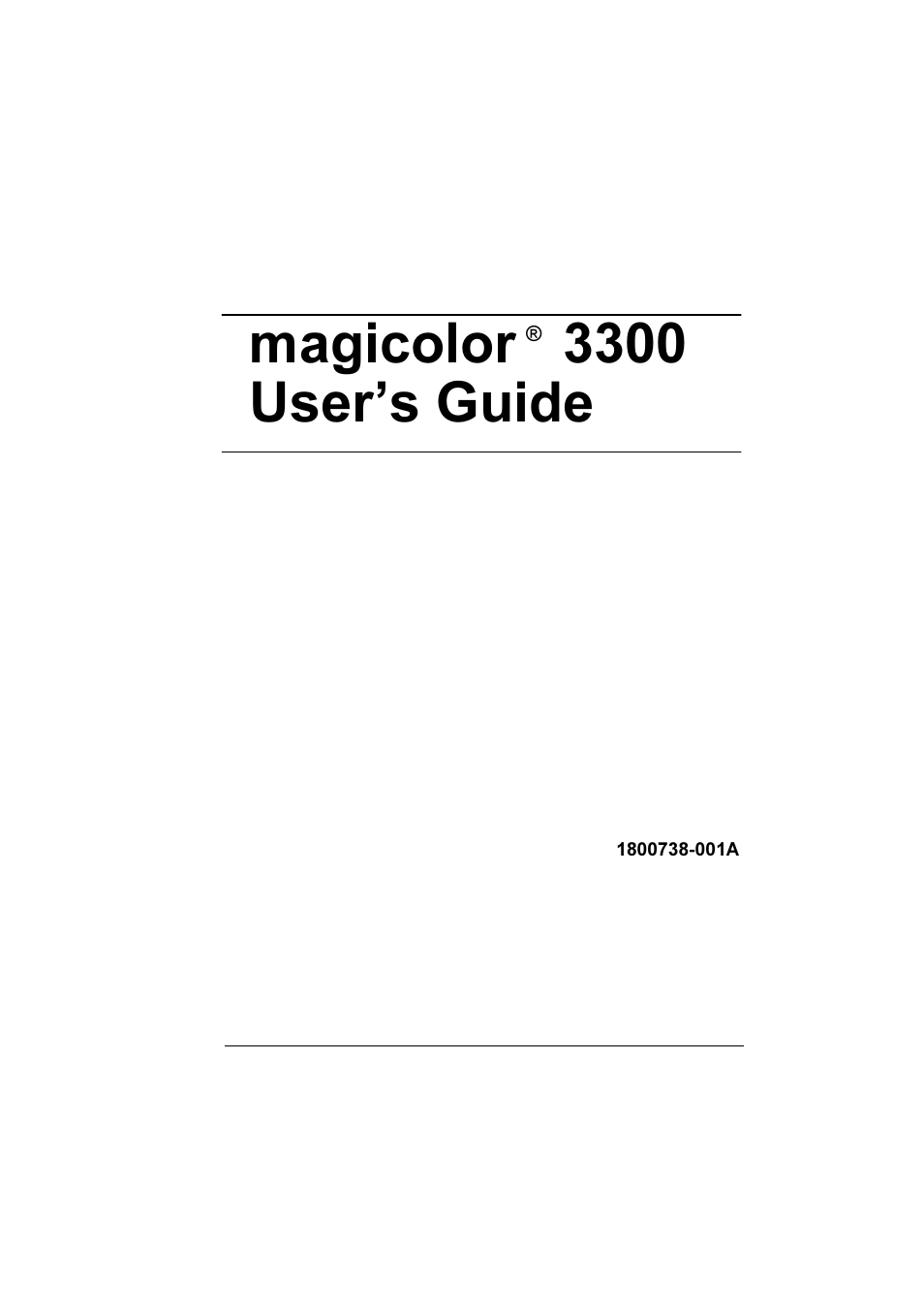 Konica Minolta Magicolor 3300DN User Manual | 198 pages