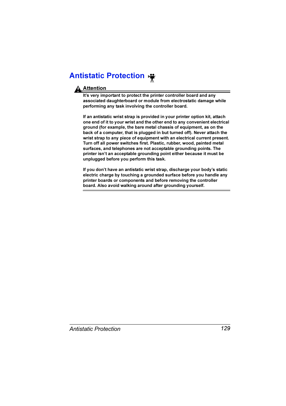 Antistatic protection | Konica Minolta Magicolor 3300DN User Manual | Page 137 / 198