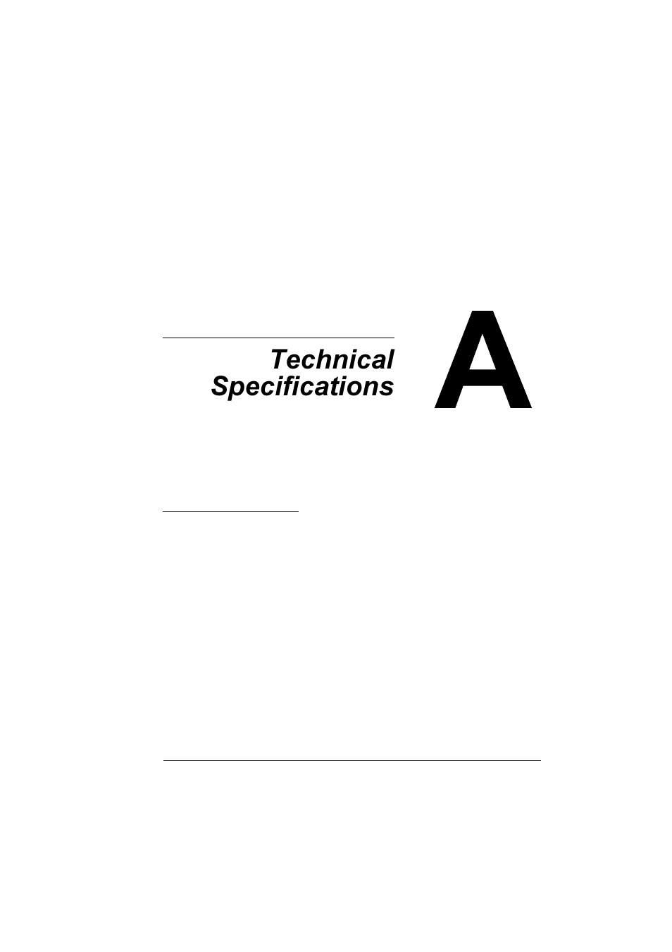 Technical specifications, A technical specifications | Konica Minolta Magicolor 3300DN User Manual | Page 159 / 198