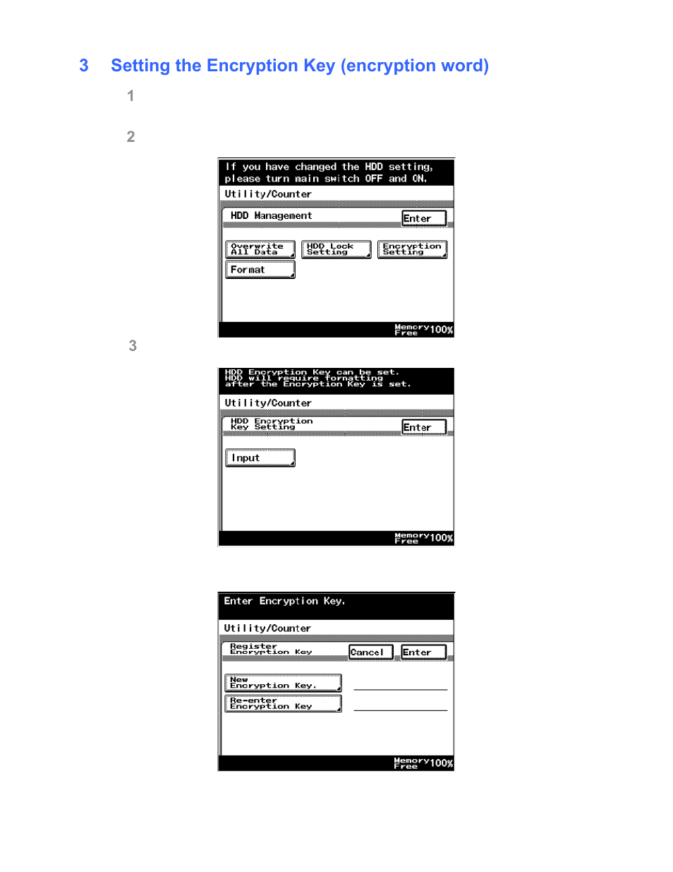 3 setting the encryption key (encryption word) | Konica Minolta bizhub 222 User Manual | Page 10 / 30