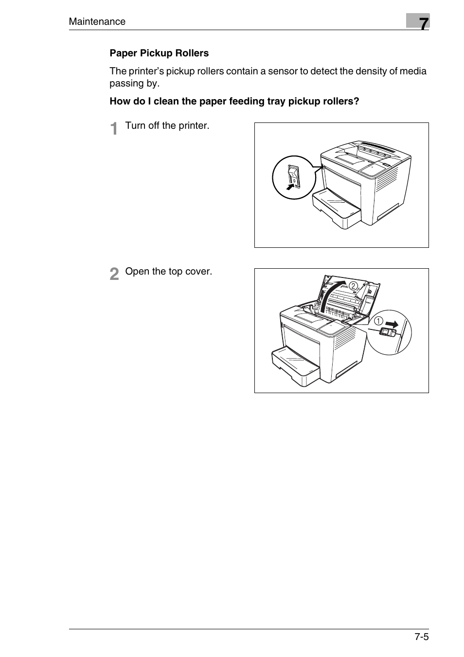 Paper pickup rollers, Paper pickup rollers -5 | Konica Minolta MS7000 MKII User Manual | Page 131 / 154