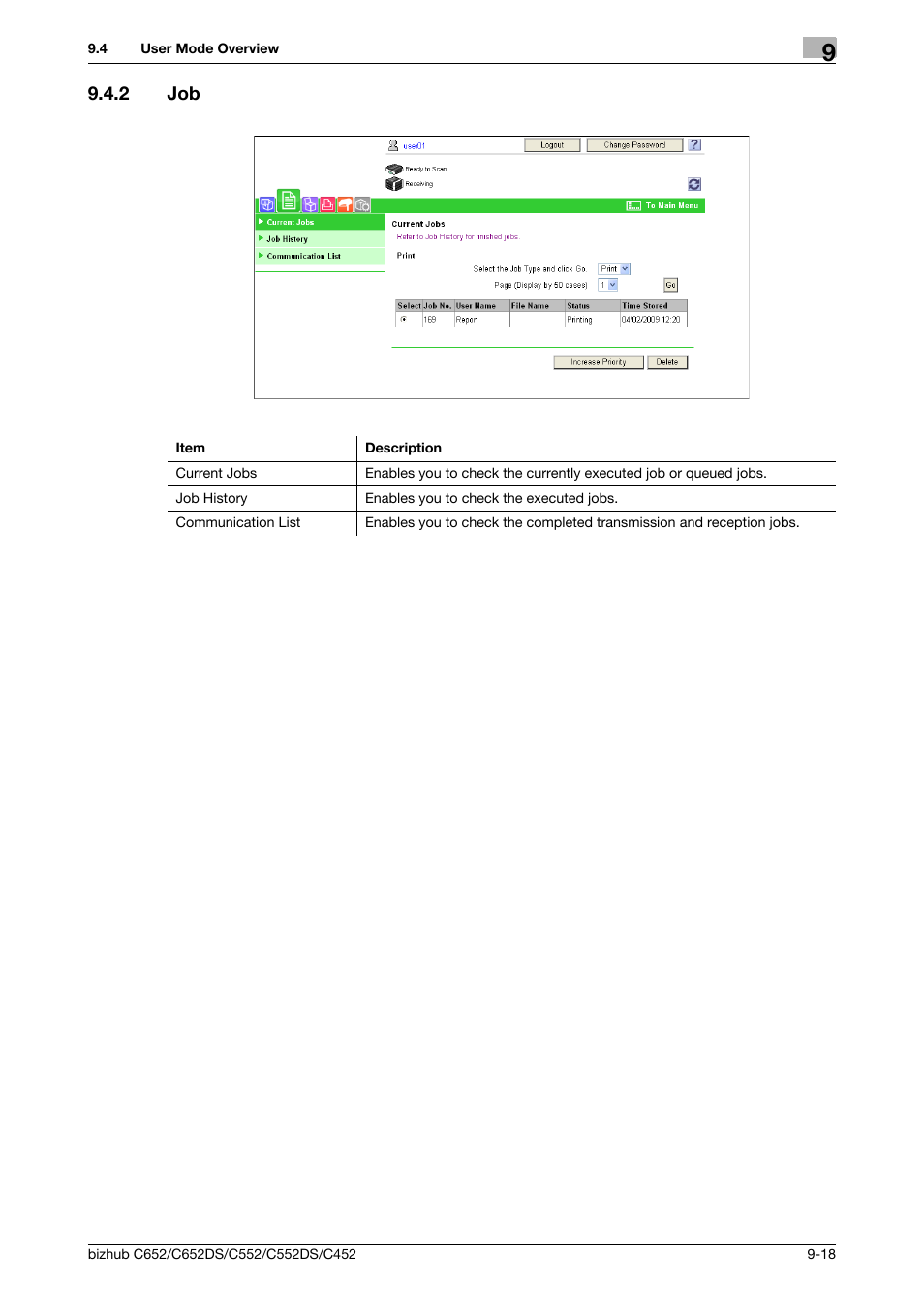 2 job, Job -18 | Konica Minolta BIZHUB C652DS User Manual | Page 257 / 300