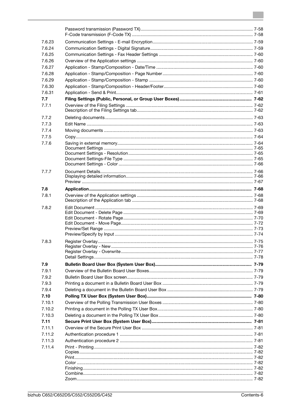 Konica Minolta BIZHUB C652DS User Manual | Page 7 / 300