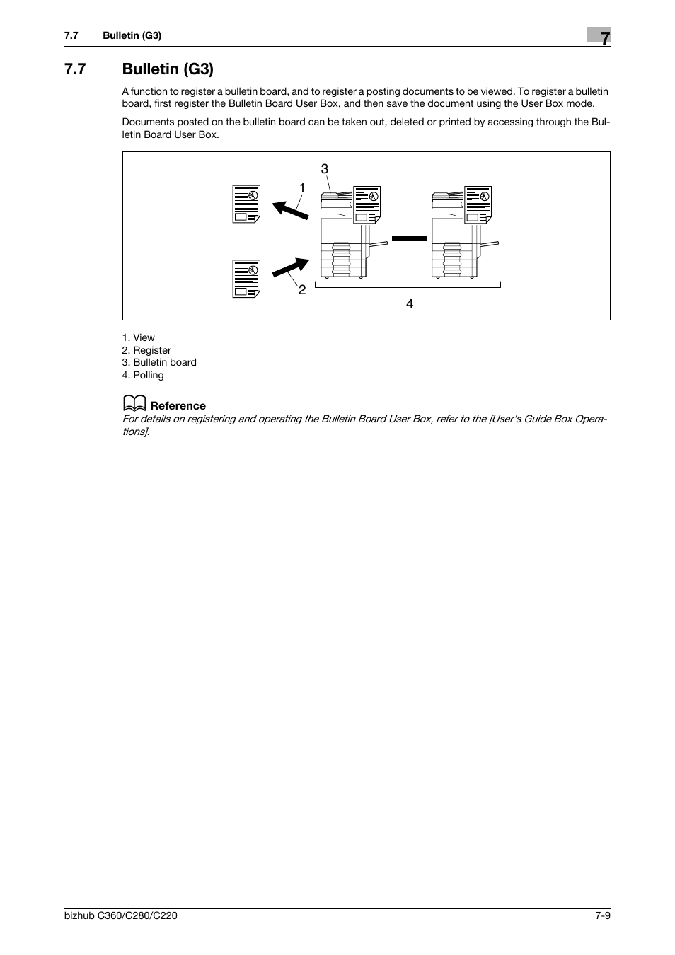 7 bulletin (g3), Bulletin (g3) -9 | Konica Minolta BIZHUB C360 User Manual | Page 143 / 299