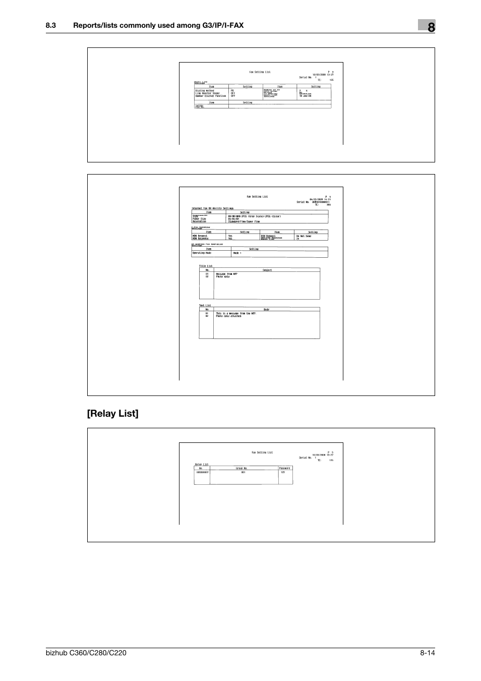 Relay list, Relay list] -14 | Konica Minolta BIZHUB C360 User Manual | Page 159 / 299