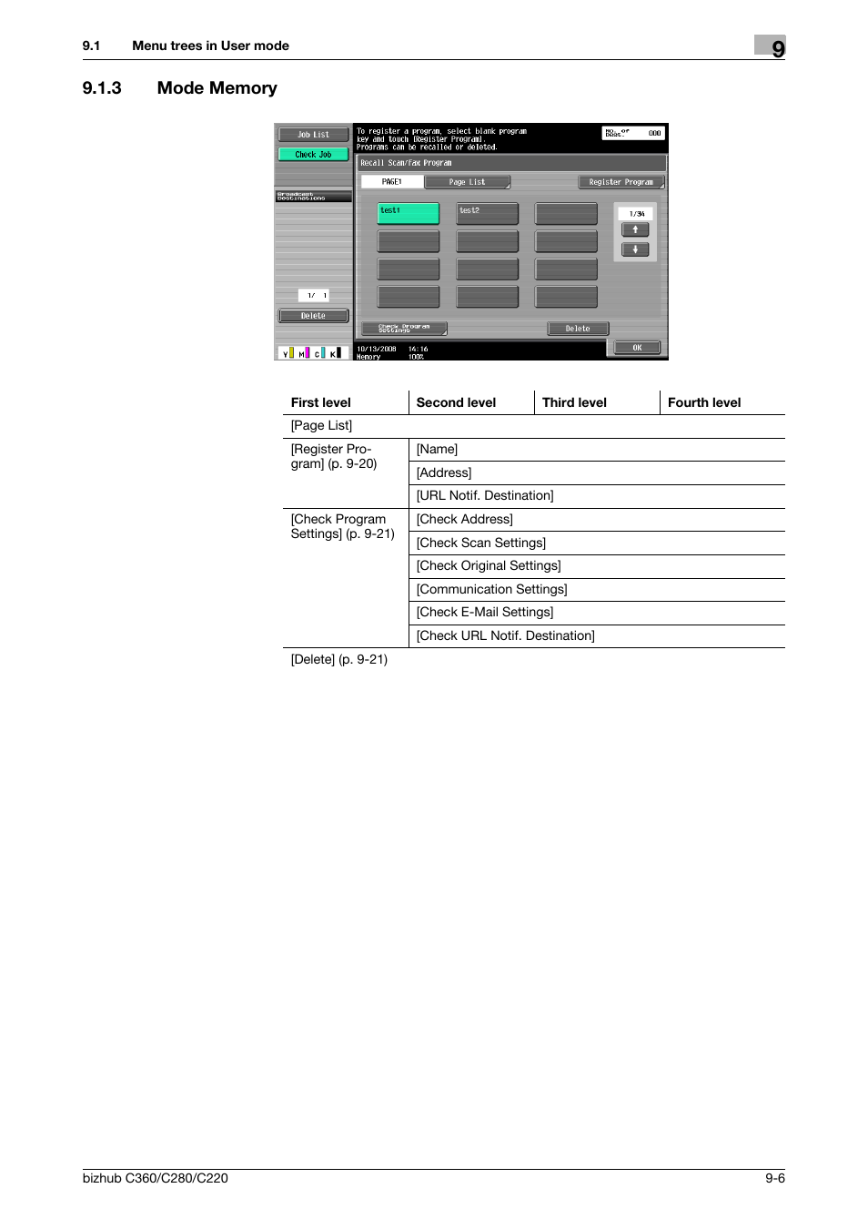 3 mode memory, Mode memory -6 | Konica Minolta BIZHUB C360 User Manual | Page 175 / 299