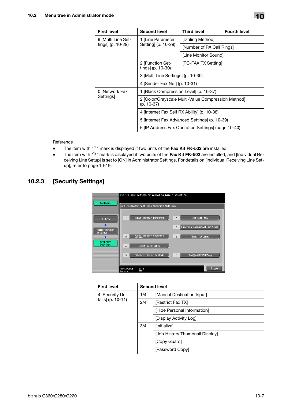 3 [security settings, Security settings] -7 | Konica Minolta BIZHUB C360 User Manual | Page 203 / 299