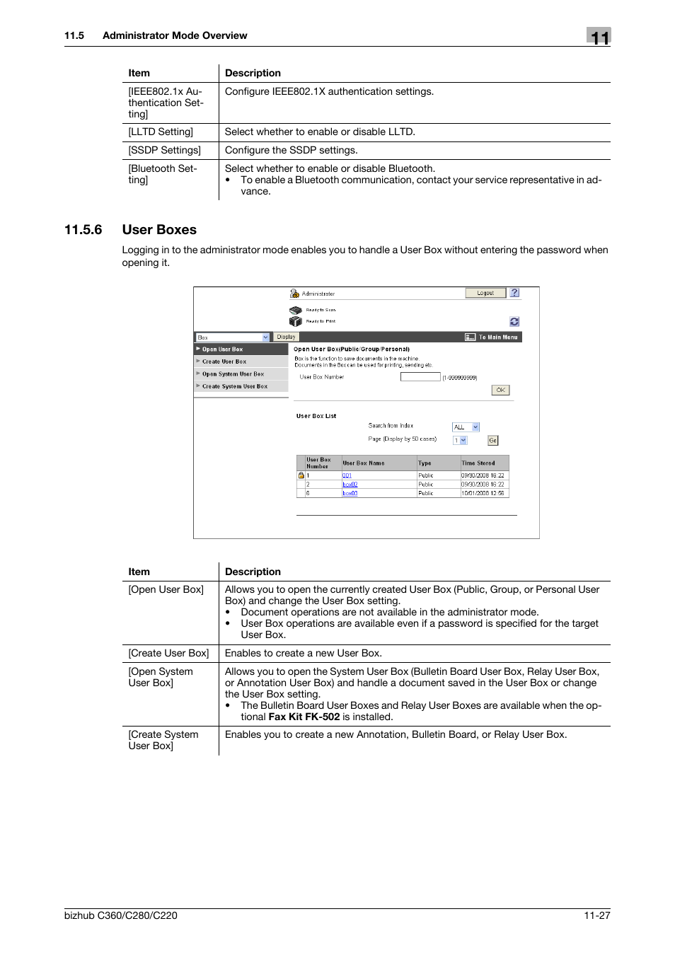 6 user boxes, User boxes -27 | Konica Minolta BIZHUB C360 User Manual | Page 264 / 299