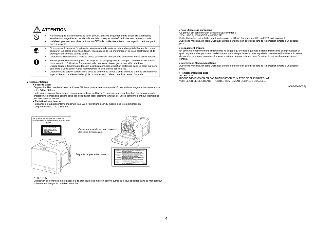 Attention | Konica Minolta bizhub C20PX User Manual | Page 5 / 40