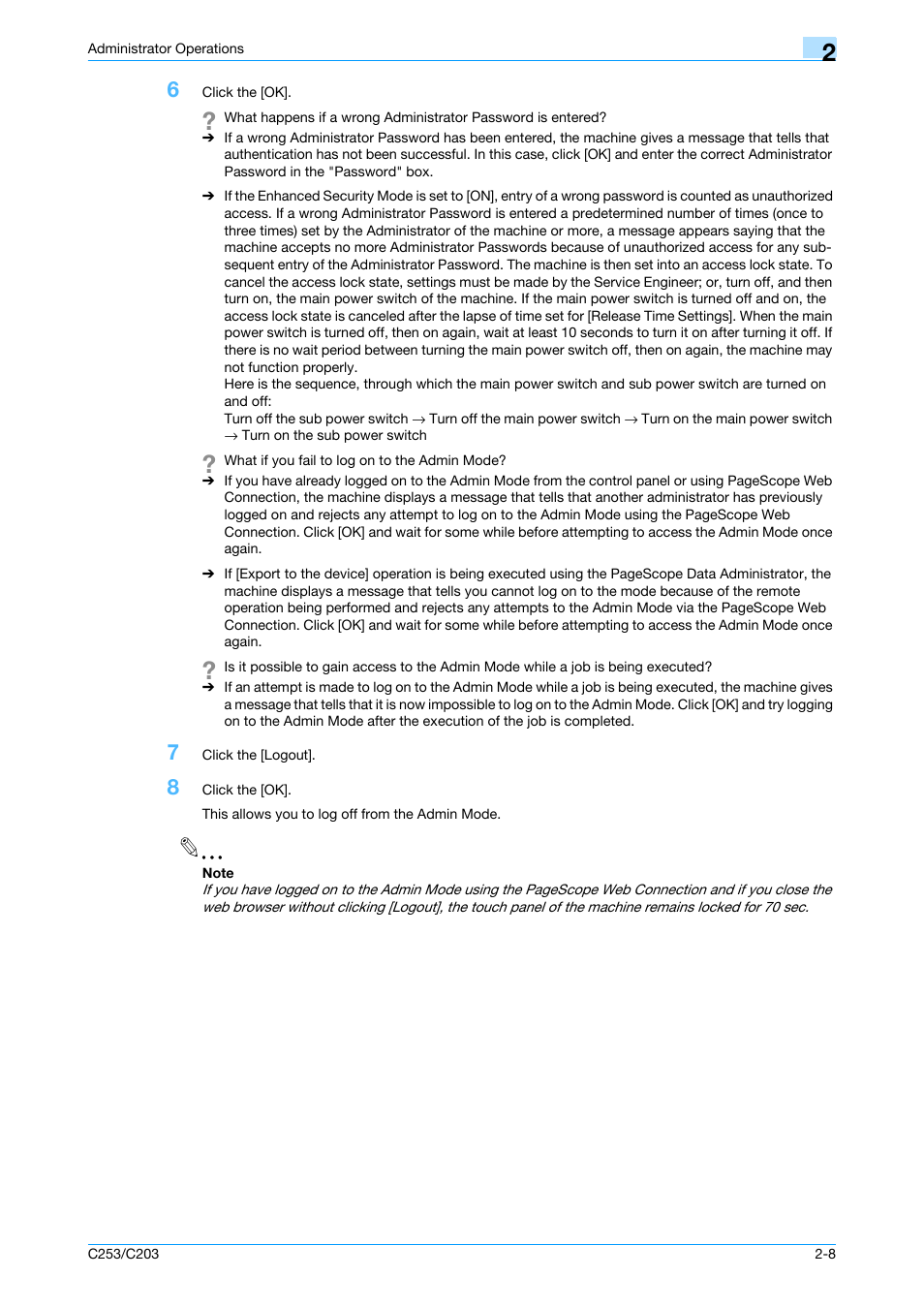 Konica Minolta BIZHUB C253 User Manual | Page 23 / 186