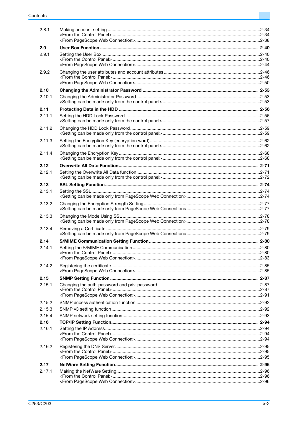 Konica Minolta BIZHUB C253 User Manual | Page 3 / 186