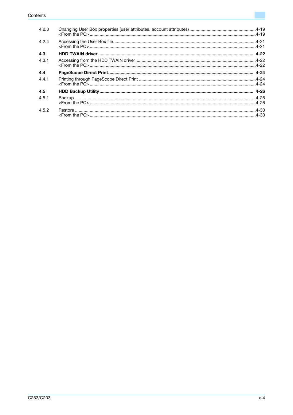 Konica Minolta BIZHUB C253 User Manual | Page 5 / 186