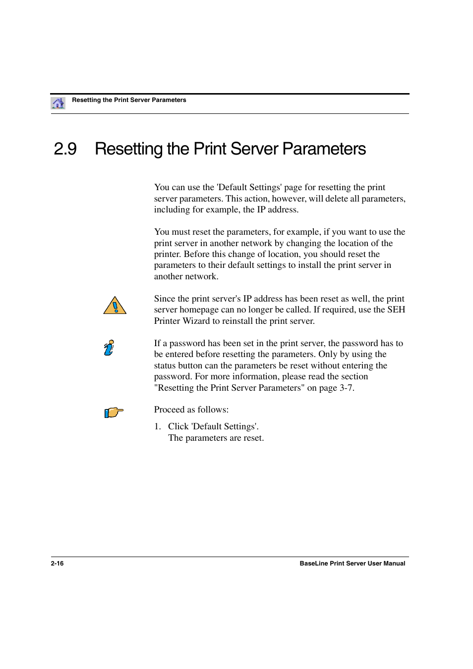 9 resetting the print server parameters -16, Resetting the print server parameters, 9 resetting the print server parameters | Konica Minolta PagePro 1300 Series User Manual | Page 26 / 50