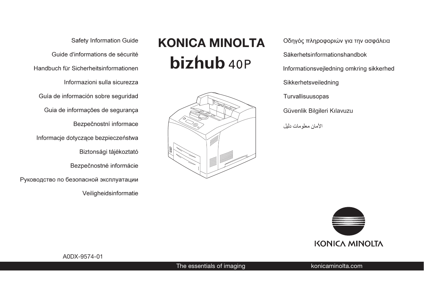 Konica Minolta bizhub 40P User Manual | 40 pages