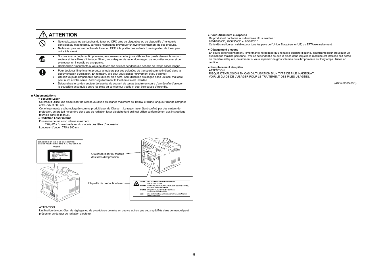 Attention | Konica Minolta bizhub 40P User Manual | Page 5 / 40