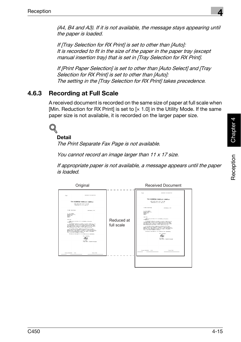 3 recording at full scale, Recording at full scale -15 | Konica Minolta FK-502 User Manual | Page 126 / 450