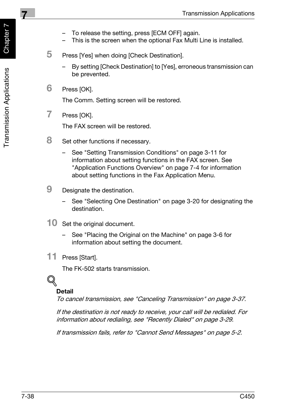 Konica Minolta FK-502 User Manual | Page 175 / 450