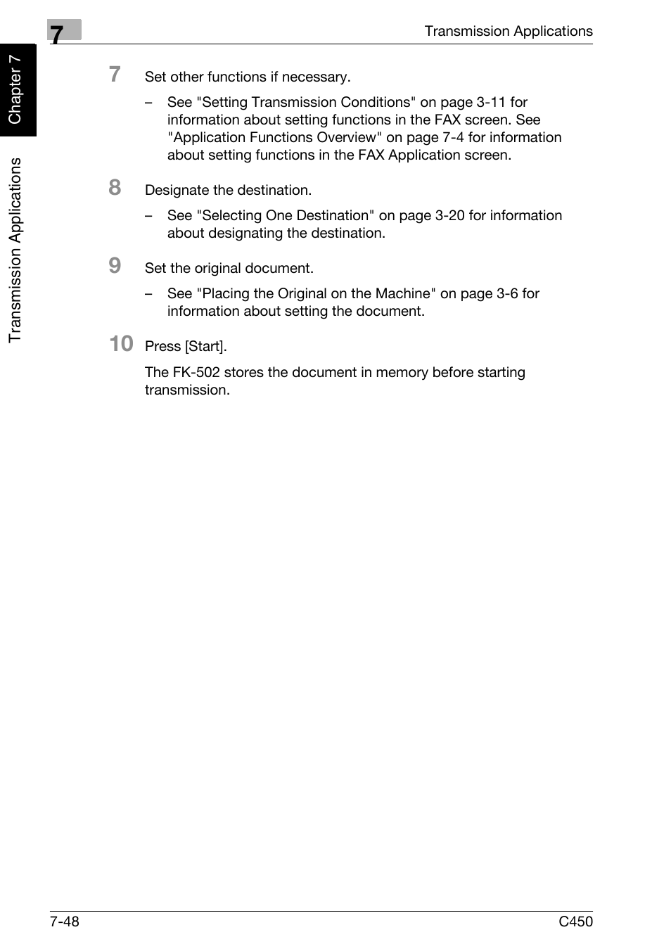 Konica Minolta FK-502 User Manual | Page 185 / 450