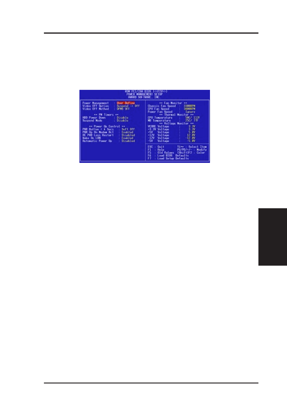 Iv. bios software, Power management setup | Asus II/CELERON P2V User Manual | Page 47 / 64